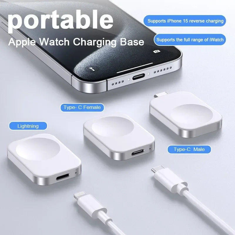 Wristwatch Wireless Charger - Portable Mobile Phone Charging Station