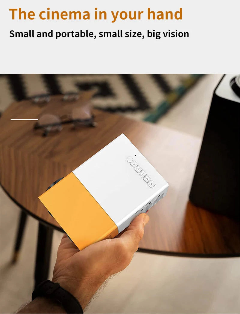 Pocket projector YG300, high-definition projector, a good choice for gifts, does not take up space and is suitable for outdoor