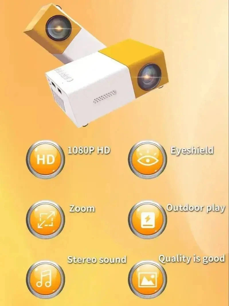 Pocket projector YG300, high-definition projector, a good choice for gifts, does not take up space and is suitable for outdoor