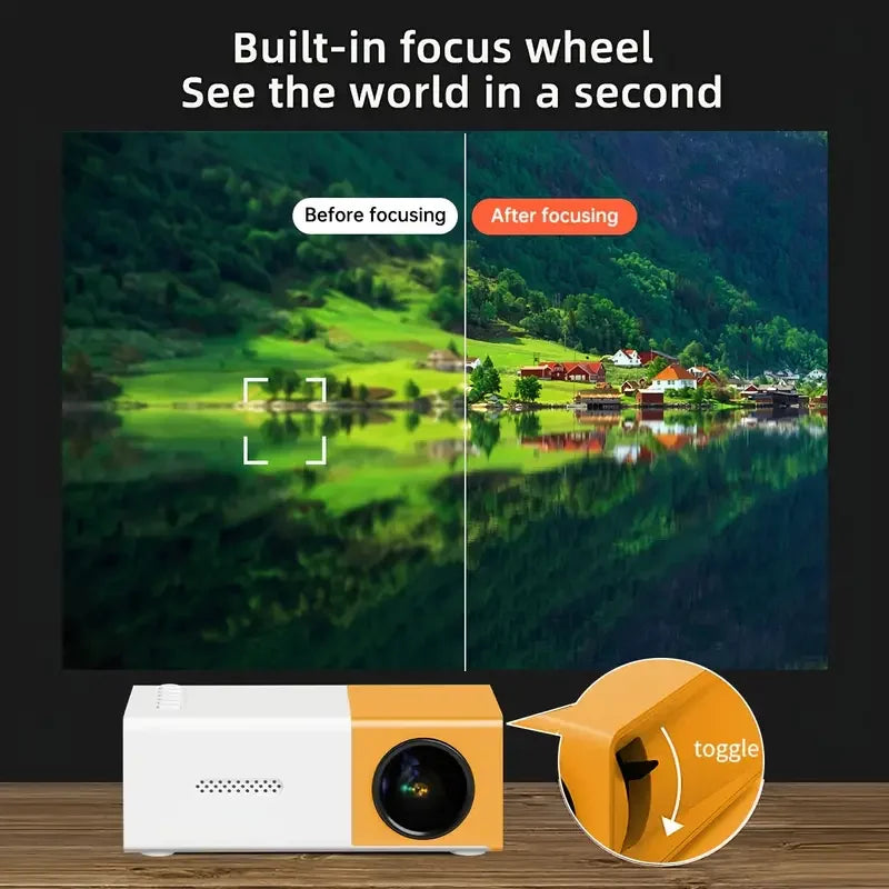 Pocket projector YG300, high-definition projector, a good choice for gifts, does not take up space and is suitable for outdoor