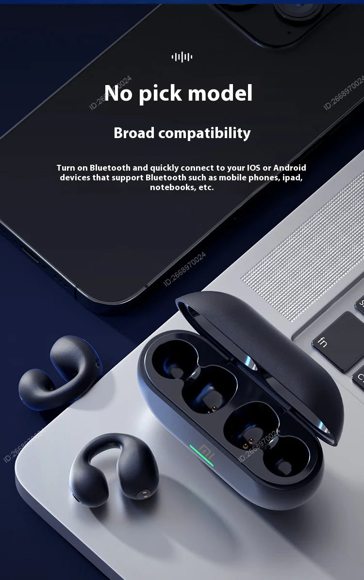 Xiaomi Bone Conduction Earphones Waterproof HiFi Stereo Wireless Sports Headphones with Microphone for Gaming and Music