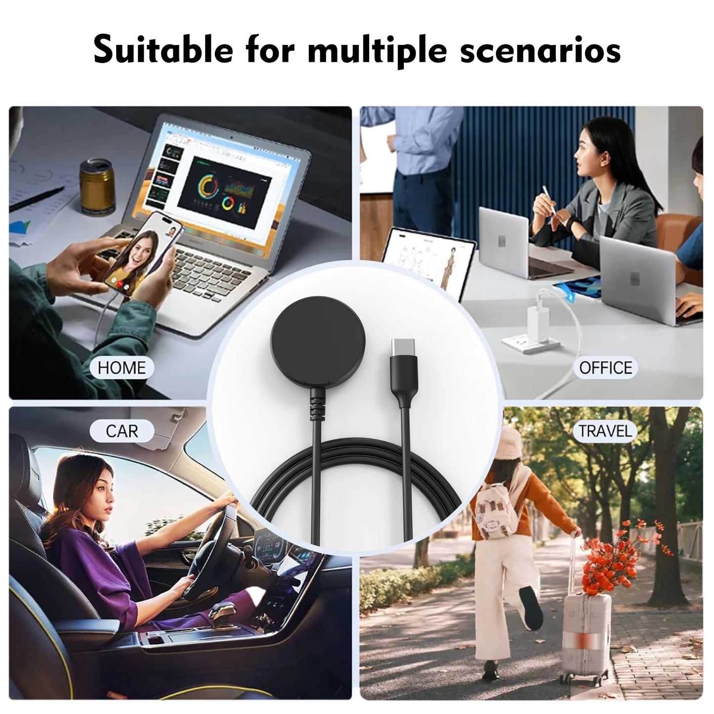 Wireless charger Galaxy Watch Charger for Galaxy Watch 3/4 5/6/7 Active1-2 Ultra FE  watch cable USB-A USB-C