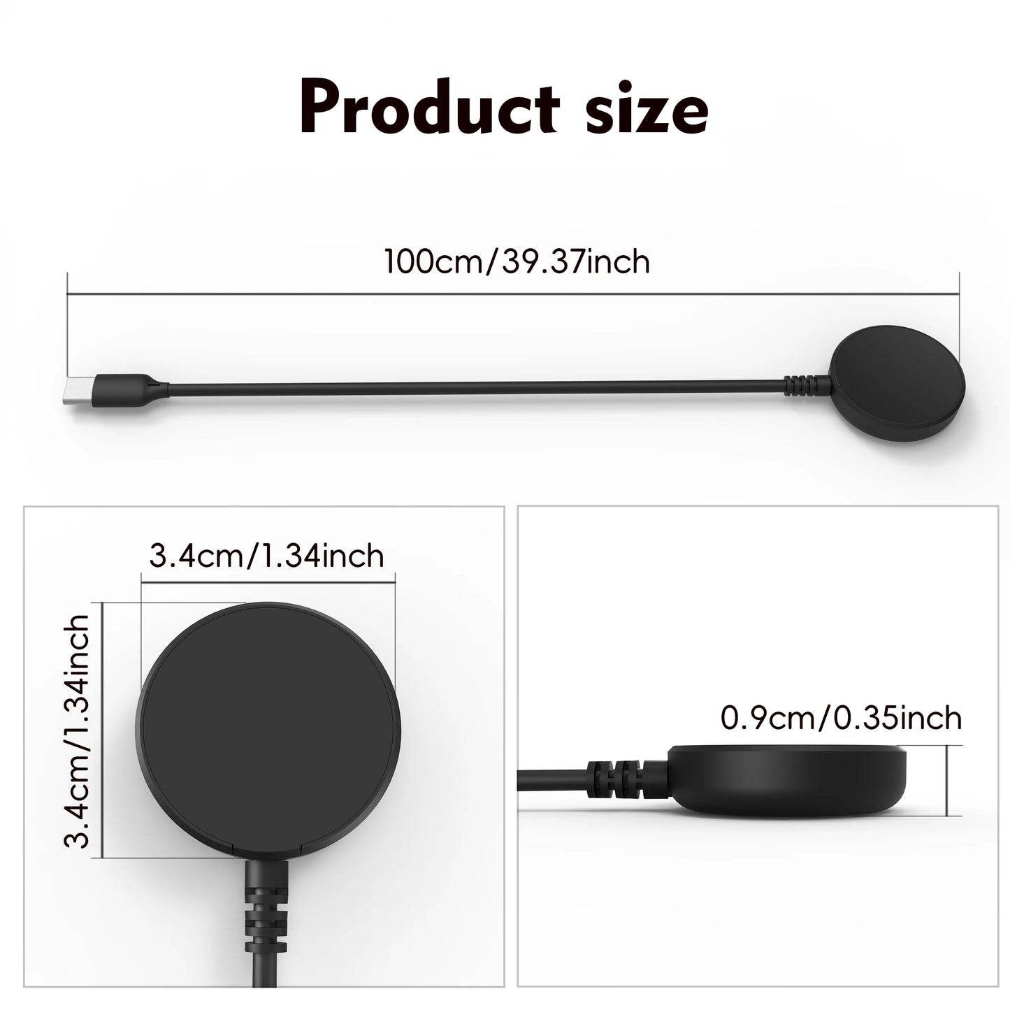 Wireless charger Galaxy Watch Charger for Galaxy Watch 3/4 5/6/7 Active1-2 Ultra FE  watch cable USB-A USB-C