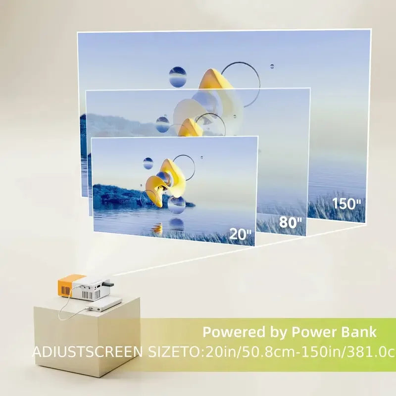 Pocket projector YG300, high-definition projector, a good choice for gifts, does not take up space and is suitable for outdoor