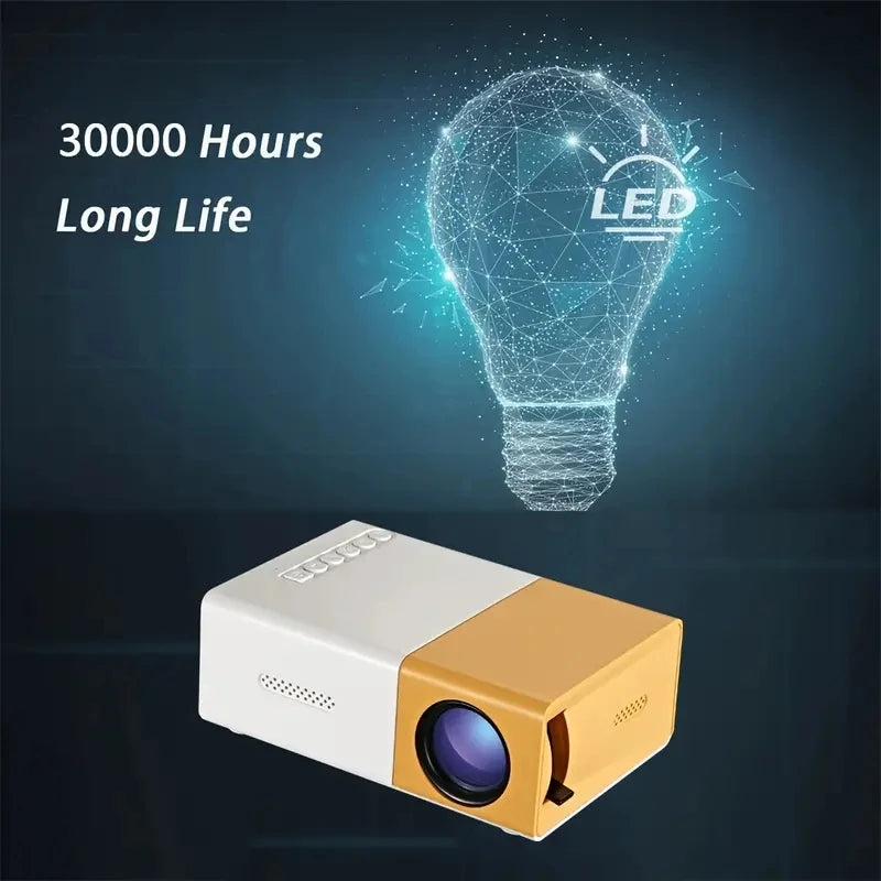 Pocket projector YG300, high-definition projector, a good choice for gifts, does not take up space and is suitable for outdoor