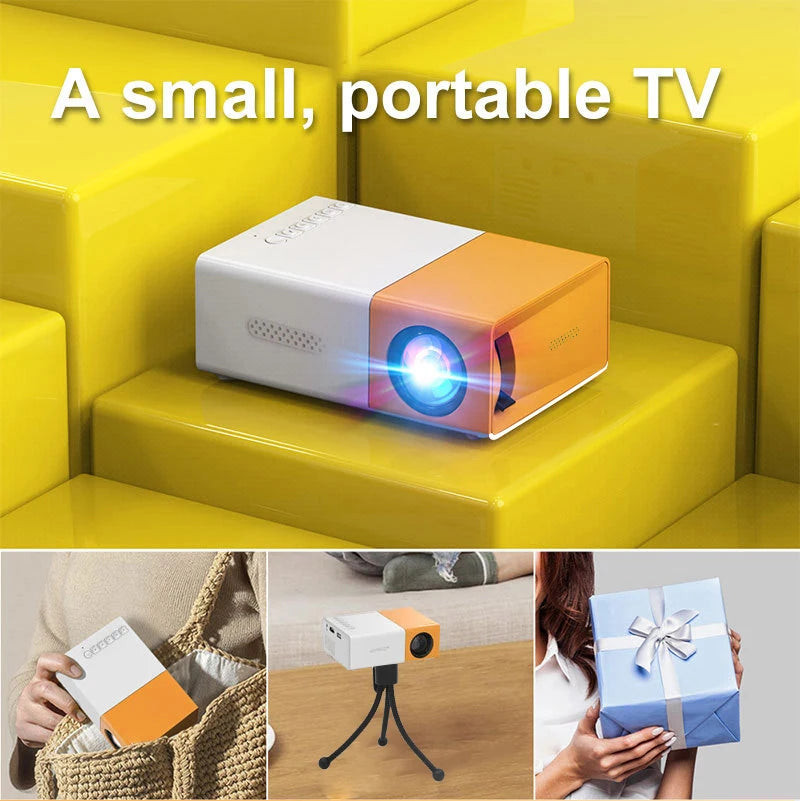 Pocket projector YG300, high-definition projector, a good choice for gifts, does not take up space and is suitable for outdoor